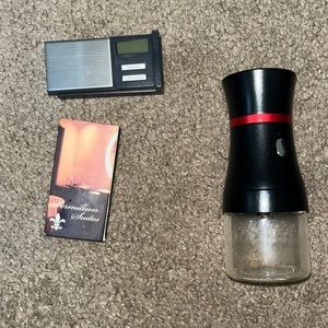 Portable pocket scale and electronic grinder